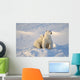 Polar Bear And Cub Wall Mural