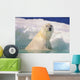 Polar Bear In Ice Pool Wall Mural