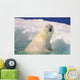 Polar Bear In Ice Pool Wall Mural