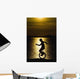 Unicycling Silhouette Wall Mural