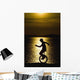 Unicycling Silhouette Wall Mural