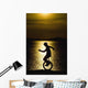 Unicycling Silhouette Wall Mural