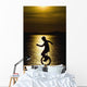 Unicycling Silhouette Wall Mural