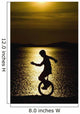Unicycling Silhouette Wall Mural
