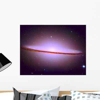Sombrero Galaxy M104 Wall Mural shown on a wall