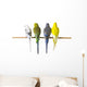 Budgie Bird Posteriors Wall Decal