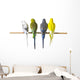 Budgie Bird Posteriors Wall Decal