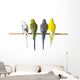 Budgie Bird Posteriors Wall Decal