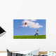 Child Flying A Kite Wall Mural