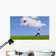 Child Flying A Kite Wall Mural