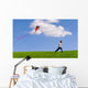 Child Flying A Kite Wall Mural