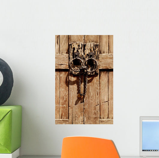 Wooden Doorway Wall Mural