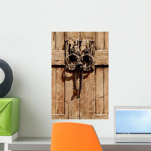 Wooden Doorway Wall Mural