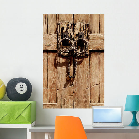 Wooden Doorway Wall Mural