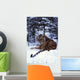 Siberian Tiger Lying On Mound Of Snow In Forest Wall Mural