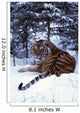 Siberian Tiger Lying On Mound Of Snow In Forest Wall Mural