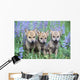 Three Wolf Pups Wall Mural