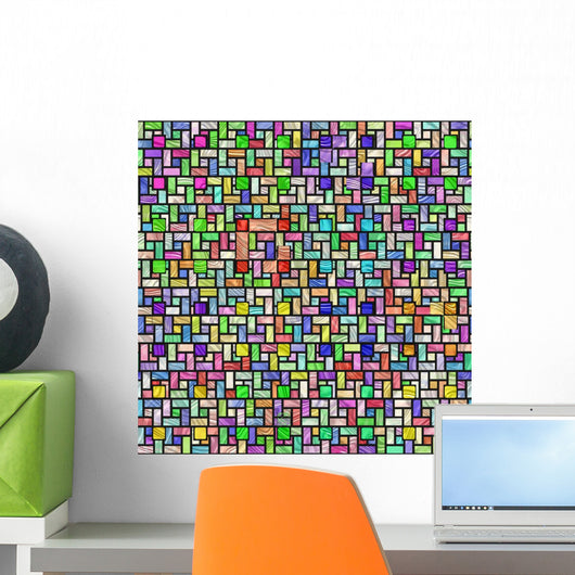 Colorful Stained Glass Pattern Wall Decal