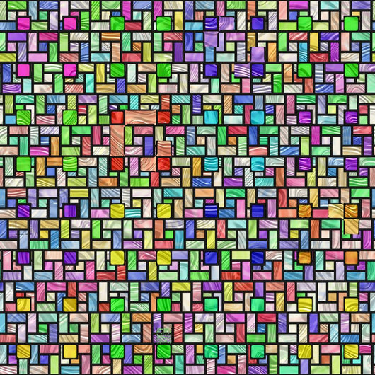 Colorful Stained Glass Pattern Wall Decal