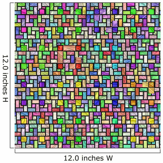 Colorful Stained Glass Pattern Wall Decal