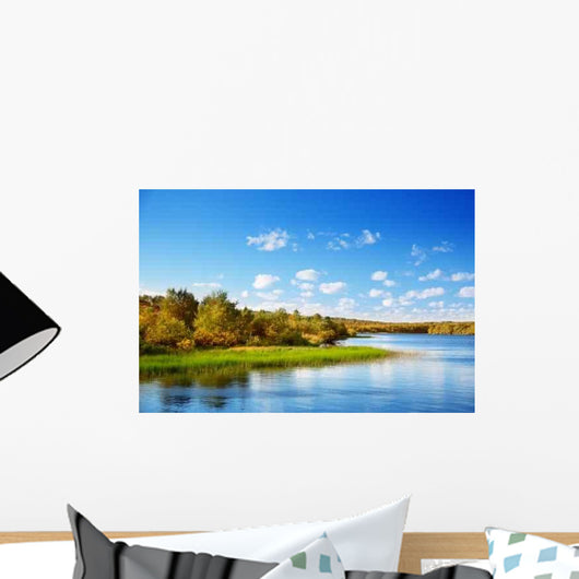 Autumn Lake North Mountain Wall Mural
