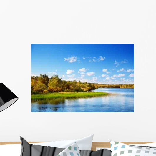 Autumn Lake North Mountain Wall Mural