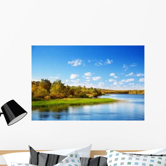 Autumn Lake North Mountain Wall Mural