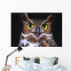 Portrait Of Great Horned Owl Wall Mural