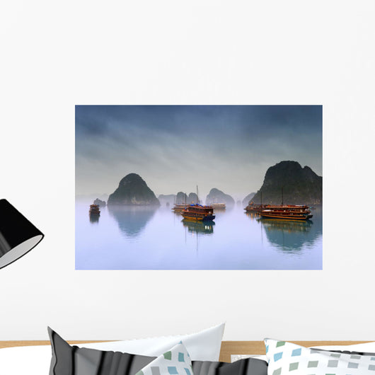 Hotel Junks, Halong Bay, Vietnam Wall Mural