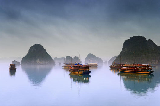 Hotel Junks, Halong Bay, Vietnam Wall Mural