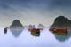Hotel Junks, Halong Bay, Vietnam Wall Mural