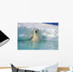Polar Bear In Water Wall Mural