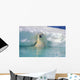 Polar Bear In Water Wall Mural