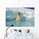 Polar Bear In Water Wall Mural