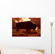 Steam Rolling Off Solitary Bison Wall Mural