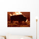 Steam Rolling Off Solitary Bison Wall Mural