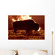 Steam Rolling Off Solitary Bison Wall Mural