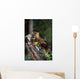 Marten On Mossy Tree Stump Wall Mural