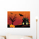 halloween background, illustration Wall Mural