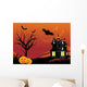 halloween background, illustration Wall Mural