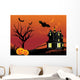 halloween background, illustration Wall Mural