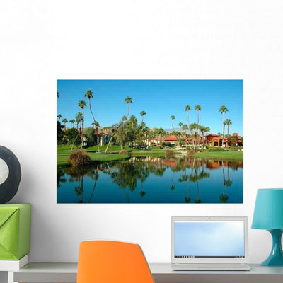 Palm Springs Wall Decal shown on a wall