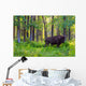 Single Bison Wall Mural