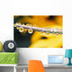 Yellow Flowers Reflected In Dew Drops Wall Mural