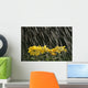 Rain On Yellow Daisies Wall Mural