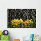 Rain On Yellow Daisies Wall Mural