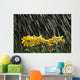 Rain On Yellow Daisies Wall Mural