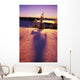 Sun Casting Shadows On Snow Covered Trees Wall Mural