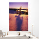 Sun Casting Shadows On Snow Covered Trees Wall Mural