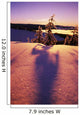 Sun Casting Shadows On Snow Covered Trees Wall Mural